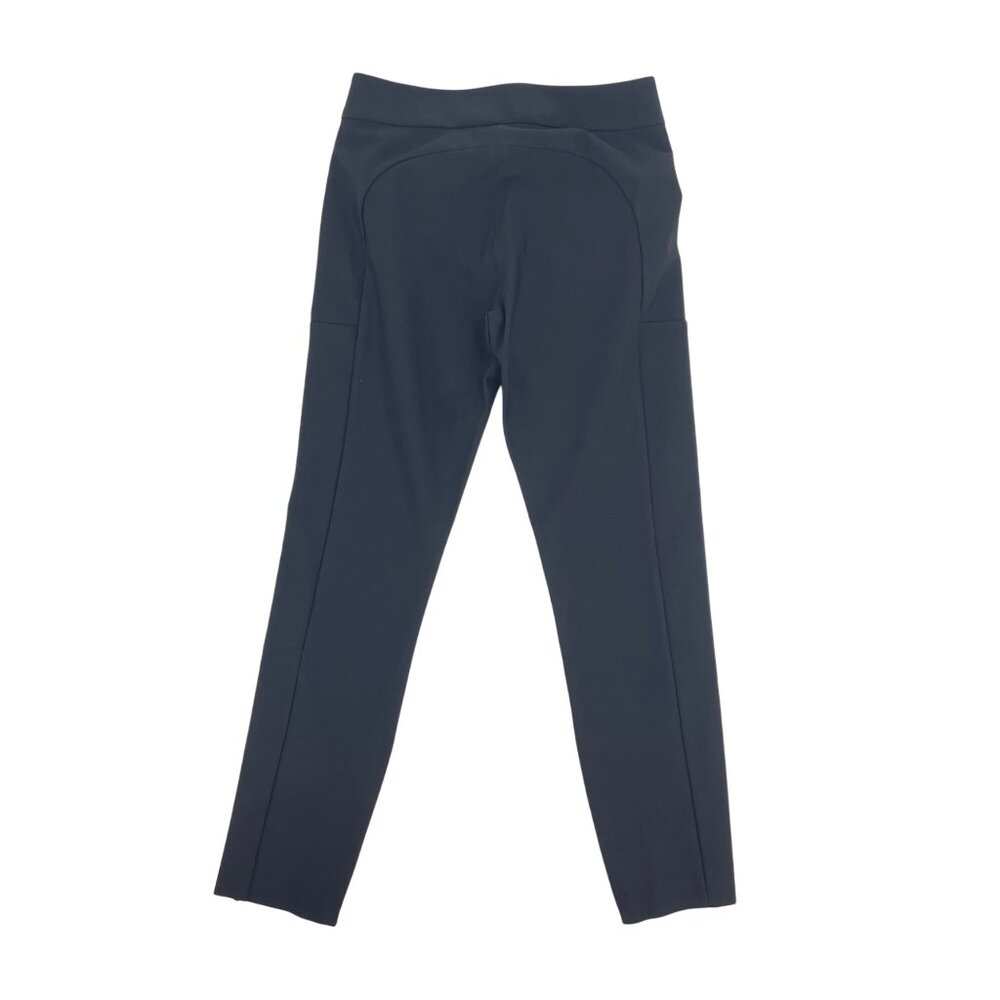Athleta Stellar Skinny Trouser Pants Womens Size 2 Nylon Spandex Black Ankle Zip - Picture 2 of 10